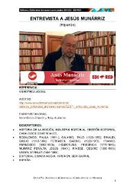 Entrevista a Jesús Munárriz (Hiperión) | Biblioteca Virtual Miguel de Cervantes
