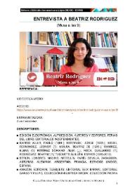 Entrevista a Beatriz Rodríguez (Musa a las 9) | Biblioteca Virtual Miguel de Cervantes