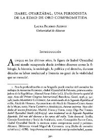 Isabel Oyarzábal, una periodista de la Edad de Plata comprometida / Laura Palomo Alepuz | Biblioteca Virtual Miguel de Cervantes