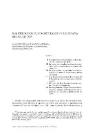 Los derechos fundamentales en la España del siglo XX / Joaquín Varela Suanzes-Carpegna | Biblioteca Virtual Miguel de Cervantes