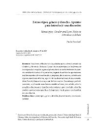 Estereotipos, género y derecho. Apuntes para introducir una discusión  / Paula Parolari | Biblioteca Virtual Miguel de Cervantes