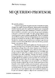 Mi querido profesor / por Marina Perezagua | Biblioteca Virtual Miguel de Cervantes