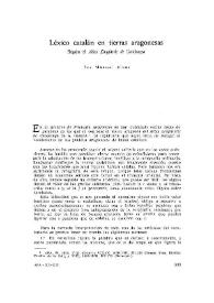 Léxico catalán en tierras aragonesas : según el "Atlas Lingüístic de Catalunya" / Manuel Alvar | Biblioteca Virtual Miguel de Cervantes