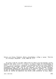 García de Diego, Vicente: "Notas etimológicas: Artiga y Zarza". "Revista de Filología Española", XLII, 1958-59, 1-15 / Manuel Alvar | Biblioteca Virtual Miguel de Cervantes