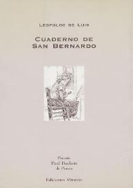 Cuaderno de San Bernardo  / Leopoldo de Luis | Biblioteca Virtual Miguel de Cervantes