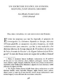 Un escritor español en Europa: Manuel Juan Diana (1814-1881) / Ana María Freire López | Biblioteca Virtual Miguel de Cervantes