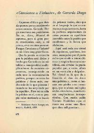 "Canciones a Violante", de Gerardo Diego  / L. de L. | Biblioteca Virtual Miguel de Cervantes