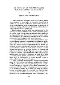 El arte en la conmemoración del Centenario de Carlos V / por Manuel Sánchez-Camargo | Biblioteca Virtual Miguel de Cervantes