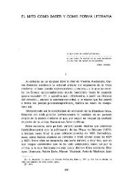 El mito como saber y como forma literaria  / Francisco Abad Nebot | Biblioteca Virtual Miguel de Cervantes