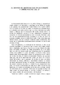 El sentido de materialidad en Aleixandre y otros poetas del 27 / Héctor Eduardo Ciocchini  | Biblioteca Virtual Miguel de Cervantes
