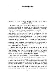 Leopoldo de Luis y su "Vida y obra de Vicente Aleixandre"  / Manuel Quiroga Clérigo  | Biblioteca Virtual Miguel de Cervantes