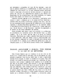 Salinas, Aleixandre y Guillén: tres poetas a luz de la metáfora  / Manuel Quiroga Clérigo  | Biblioteca Virtual Miguel de Cervantes