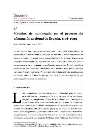 Modelos de monarquía en el proceso de afirmación nacional de España: 1808-1923 / Jesús Millán y María Cruz Romeo | Biblioteca Virtual Miguel de Cervantes
