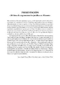 Presentación "30 Años de argumentación jurídica en Alicante" / Josep Aguiló Regla, Daniel González Lagier e Isabel Lifante Vidal | Biblioteca Virtual Miguel de Cervantes