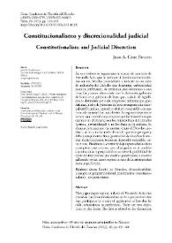 Constitucionalismo y discrecionalidad judicial / Juan A. Cruz Parcero | Biblioteca Virtual Miguel de Cervantes