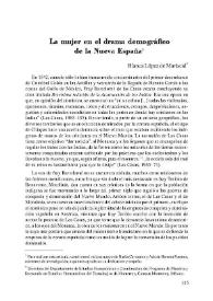 La mujer en el drama demográfico de la Nueva España / Blanca López de Mariscal | Biblioteca Virtual Miguel de Cervantes