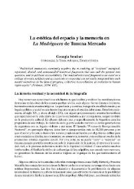 La estética del espacio y la memoria en "La Madriguera" de Tununa Mercado / Georgia Seminet | Biblioteca Virtual Miguel de Cervantes