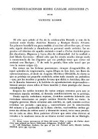Consideraciones sobre Carlos Arniches / por Vicente Ramos | Biblioteca Virtual Miguel de Cervantes