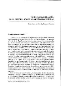 El hispanismo francés: de la historia social a la historia cultural  / Jean-François Botrel | Biblioteca Virtual Miguel de Cervantes