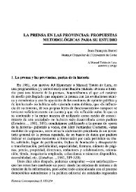 La prensa en las provincias: propuestas metodológicas para su estudio / Jean-François Botrel | Biblioteca Virtual Miguel de Cervantes