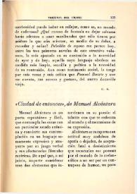 "Ciudad de entonces", de Manuel Alcántara / L. de L. | Biblioteca Virtual Miguel de Cervantes