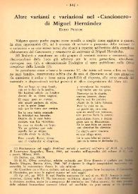 Altre varianti e variazioni nel "Cancionero" di Miguel Hernández / Dario Puccini | Biblioteca Virtual Miguel de Cervantes