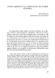 "Pepita Jiménez" y la literatura de viajes europea
 / Ana Navarro | Biblioteca Virtual Miguel de Cervantes