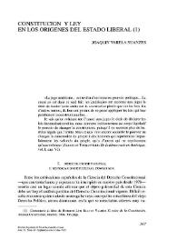 Constitución y ley en los orígenes del Estado Liberal / Joaquín Varela Suanzes-Carpegna | Biblioteca Virtual Miguel de Cervantes