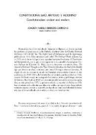 Constitucionalismo antiguo y moderno / Joaquín Varela Suanzes-Carpegna | Biblioteca Virtual Miguel de Cervantes