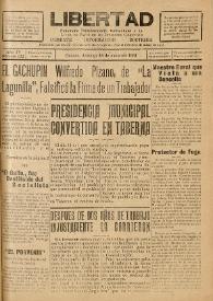 Libertad : Semanario Independiente Consagrado a la Lucha en Favor de los Intereses Colectivos. Año IV, núm. 132, domingo 18 de marzo de 1934 | Biblioteca Virtual Miguel de Cervantes