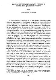 De la imposibilidad del poema y sobre los jóvenes poetas  / por Eduardo Tijeras | Biblioteca Virtual Miguel de Cervantes