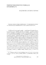 Proyectos constitucionales en España / Joaquín Varela Suanzes-Carpegna | Biblioteca Virtual Miguel de Cervantes