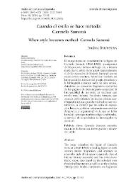 Cuando el estilo se hace método: Carmelo Samonà  / Andrea Baldissera | Biblioteca Virtual Miguel de Cervantes