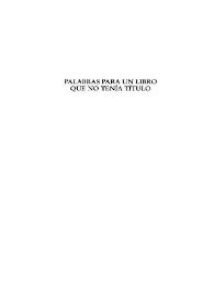 Palabras para un libro que no tenía título / Jorge Urrutia | Biblioteca Virtual Miguel de Cervantes