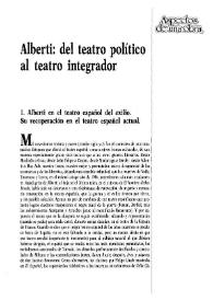 Alberti: del teatro político al teatro integrador  / Gregorio Torres Nebrera  | Biblioteca Virtual Miguel de Cervantes