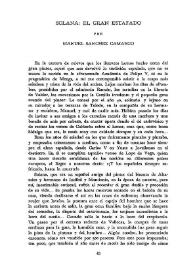 Solana, el gran estafado  / por Manuel Sánchez Camargo | Biblioteca Virtual Miguel de Cervantes