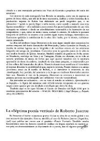 La "Séptima poesía vertical" de Roberto Juarroz  / Juan Quintana | Biblioteca Virtual Miguel de Cervantes