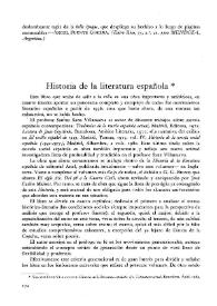 Historia de la literatura española / Diego Martínez Torrón | Biblioteca Virtual Miguel de Cervantes