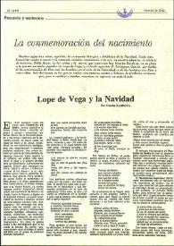 Lope de Vega y la Navidad / por Concha Zardoya | Biblioteca Virtual Miguel de Cervantes