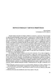 Mundos posibles y mundos proféticos / Cesare Segre   | Biblioteca Virtual Miguel de Cervantes