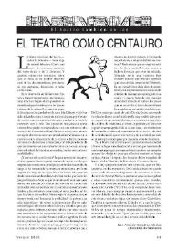 El teatro como centauro  / Juan Antonio González Iglesias  | Biblioteca Virtual Miguel de Cervantes