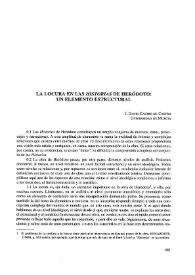 La locura en las "Historias" de Heródoto: un elemento estructural / J. David Castro de Castro | Biblioteca Virtual Miguel de Cervantes