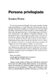 Persona privilegiada 
 / Susana Rivera | Biblioteca Virtual Miguel de Cervantes