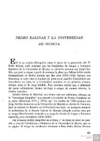 Pedro Salinas y la Universidad de Murcia / Francisco Javier Díez de Revenga | Biblioteca Virtual Miguel de Cervantes