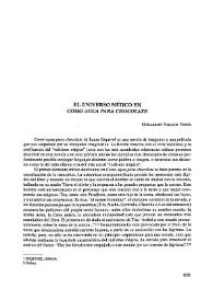 El universo mítico en "Como agua para chocolate" / Guillermo Vallejo Forés | Biblioteca Virtual Miguel de Cervantes