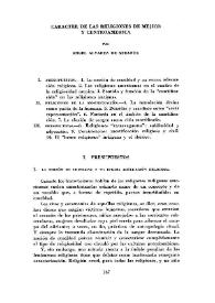 Carácter de las religiones de Méjico y Centroamérica
 / por Ángel Álvarez de Miranda | Biblioteca Virtual Miguel de Cervantes