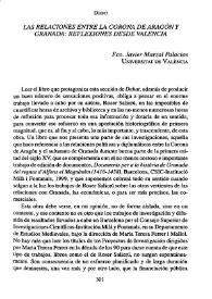 Las relaciones entre la Corona de Aragón y Granada: reflexiones desde Valencia / Francisco Javier Marzal Palacios | Biblioteca Virtual Miguel de Cervantes