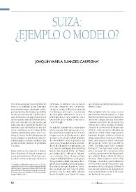 Suiza: ¿ejemplo o modelo? / Joaquín Varela Suanzes-Carpegna | Biblioteca Virtual Miguel de Cervantes