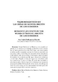 Viajes románticos en las obras de Manuel Bretón de los Herreros / Ana Isabel Ballesteros Dorado | Biblioteca Virtual Miguel de Cervantes