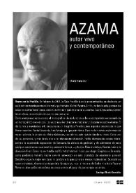 Azama, autor vivo y contemporáneo / Daniel Sarasola | Biblioteca Virtual Miguel de Cervantes